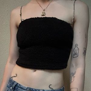 Dollskill black Sherpa top